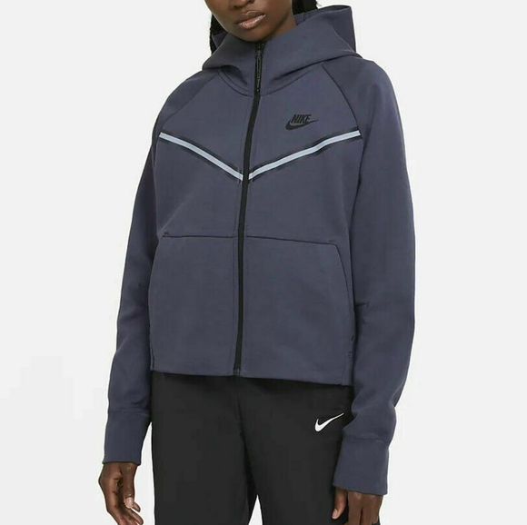 Womens Nike tech fleece hoodie windrunner brand new blue small s - Picture 1 of 8